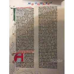 Riproduzione in pergamena Bibbia di Gutenberg