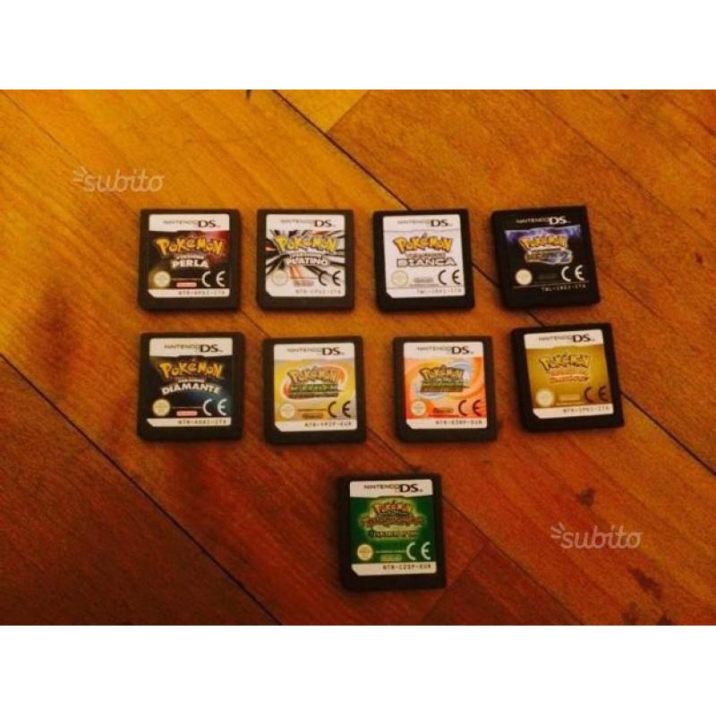 Nintendo DS xl con 9 giochi pokemon