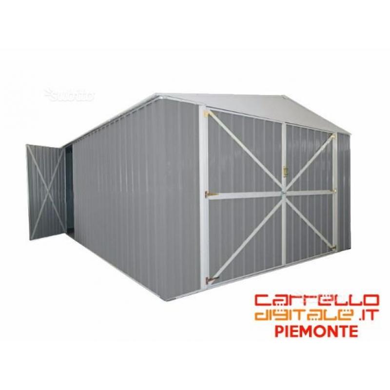 Box Acciaio 600x350cm - 340kg - 21mq GRIGIO CHIARO