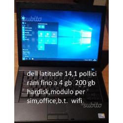 Dell latitude 14,1 windows 10 200 gb h.d. ram 2 gb