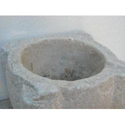 Mortaio pietra epoca 1200 XIII romanico pugliese
