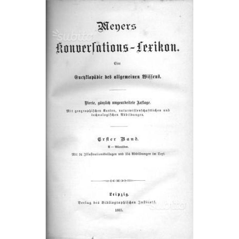 Enciclopedia Meyers 1890 - 21 volumi buono stato
