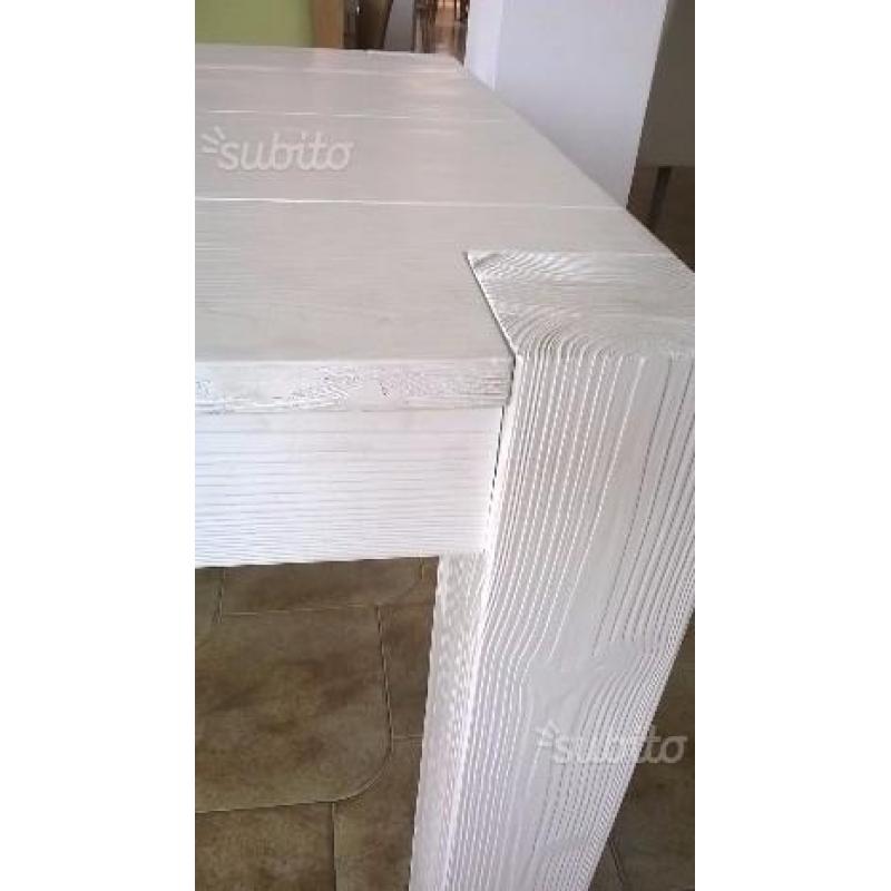 Tavolo allungabile 160 legno bianco cucina