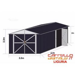 Box Acciaio 600x350cm - 340kg - 21mq - VERDE SCURO