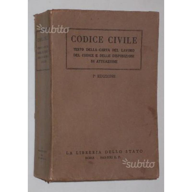 Codice civile prima edizione 1943